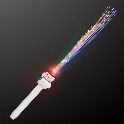 Light Fiber Optic Snowman Wand - BLANK