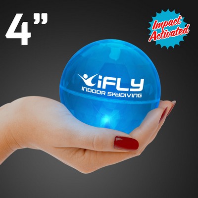 Custom Printed Super Sized Blue Air Bounce Ball w/ LED Lights