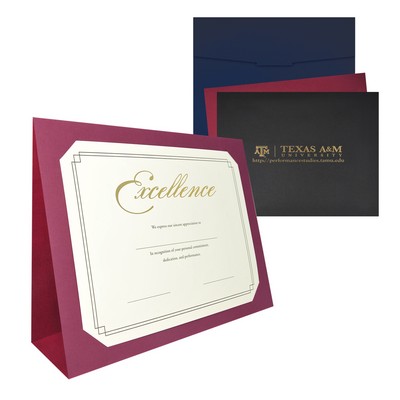 12 3/4"X10" Certificate Presentation Folder Custom Printed