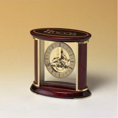 Rosewood Piano-Finish Skeleton Clock