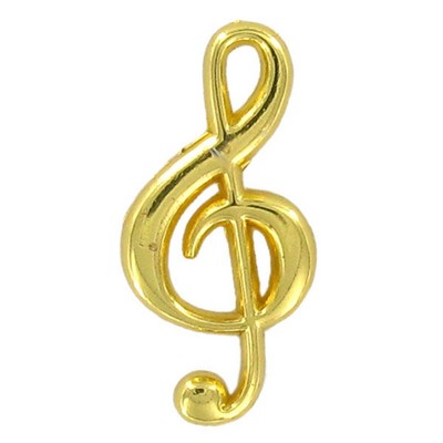 7/8" Treble Clef Lapel Pin