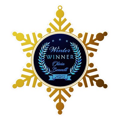 Vibraprint® Acrylic Snowflake Ornaments (3")