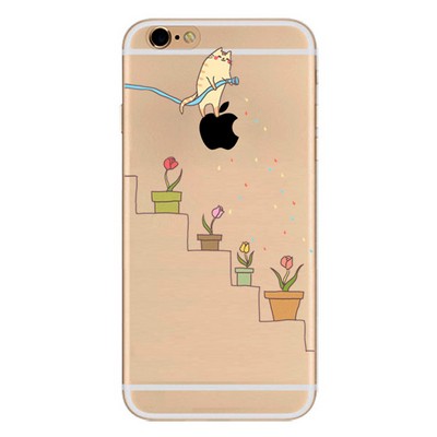 Watering Flower Transparent Phone Case For Smart Phone