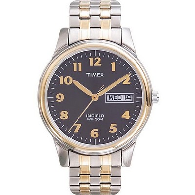 Timex 2-Tone Men's Easy Reader Dress Extra Long Expansion Watch