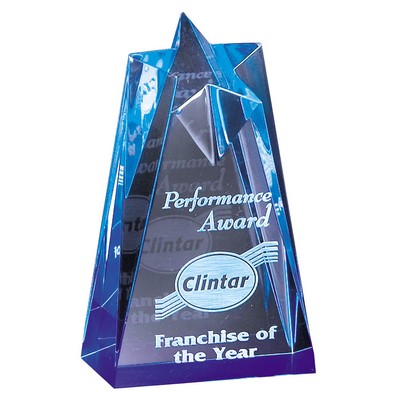 Polaris Star Tower Award, Blue, 6"H