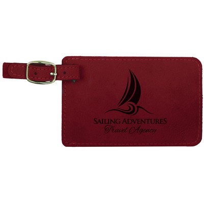 Leatherette Rose Luggage Tag (4.25" x 2.75")