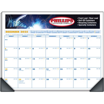 Deskminder Full-Color Desk Pad Calendar w/Corners