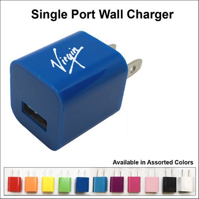 Single Port USB Wall Charger - Dark Blue