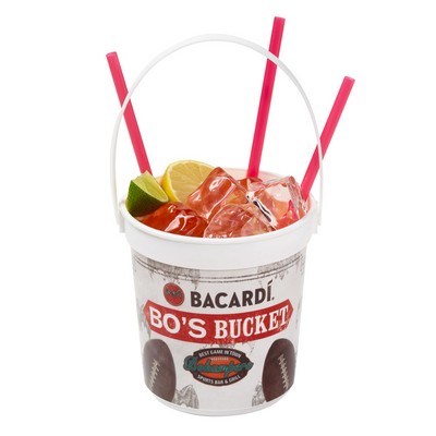 32 Oz. Full Color Plastic Drink Pail