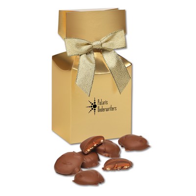 Gold Gift Box w/Caramel Pecan Clusters