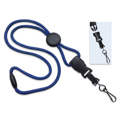 1/4" Lanyard w/ Round Slider and detach Swivel J-Hook