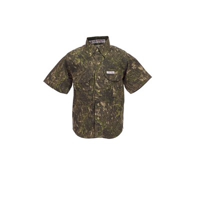 Kids Camouflage Short Sleeve Fishing Shirt