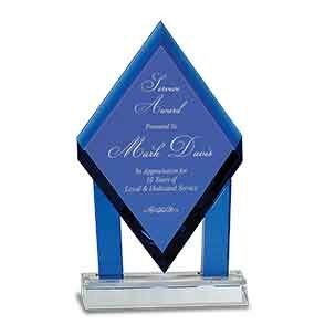 Crystal Ruffle Drop Award, 8 3/4"H