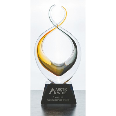 Gold/Black Zola Twist Crystal Award