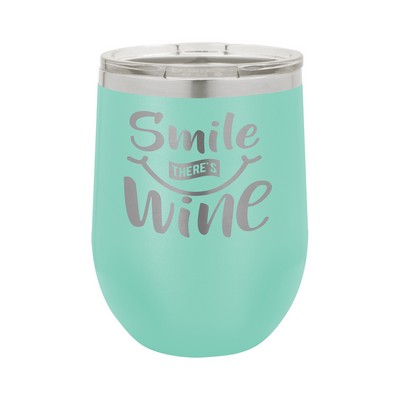 12 Oz. Teal Polar Camel Stemless Tumbler