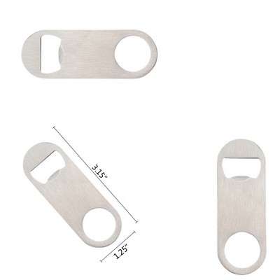 Stainless Steel Bottle Opener w/Carabiner