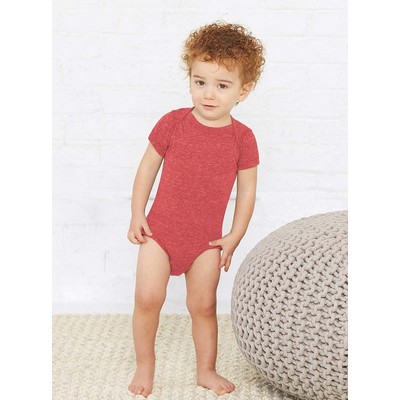 Rabbit Skins Infant Lap Shoulder Short Sleeve Harborside Mélange Jersey Bodysuit