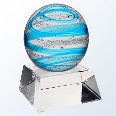 Blue Snow Globe w/Clear Base Award