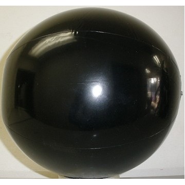 24" Solid Black Beach Ball