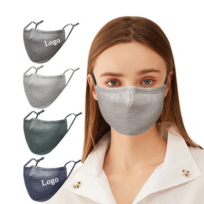 3-layer Cotton Linen Face Mask