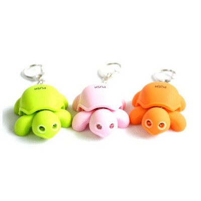 Turtle LED Sound Keychain