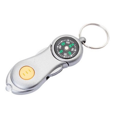 Outdoor Compass LED Keychain