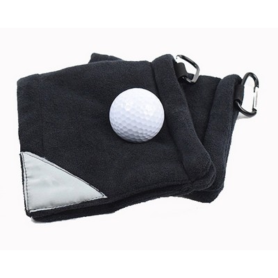 Microfiber Golf Dual Ball Towel cleaner with Hook