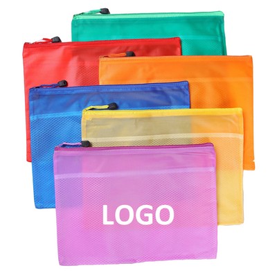 PVC Zipper Mesh File Bag