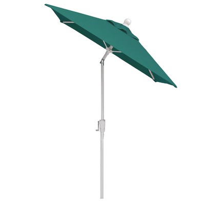 US Made 6 1/2' Square Commercial Market Umbrella w/Crank & Auto Tilt