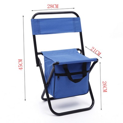 Foldable Camping Chair with Cooler Bag