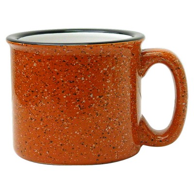 15 Oz. White/Terra Cotta Brown Santa Fe Mug