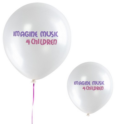 9" Chrome Latex Balloon (2 Color Imprint)