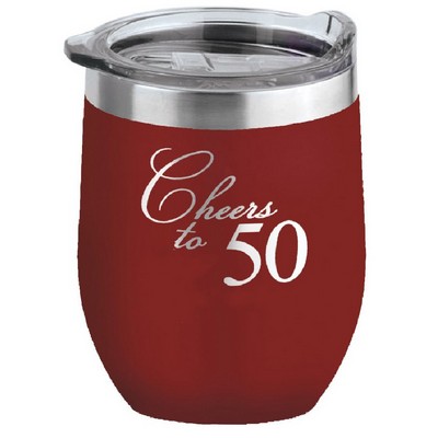 16 oz. Maroon Stemless Wine Tumbler