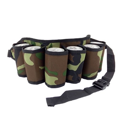 Camouflage Beer Belt Holster 6 Cans