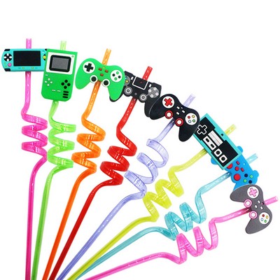 Reusable Game Controller Drinking Straws