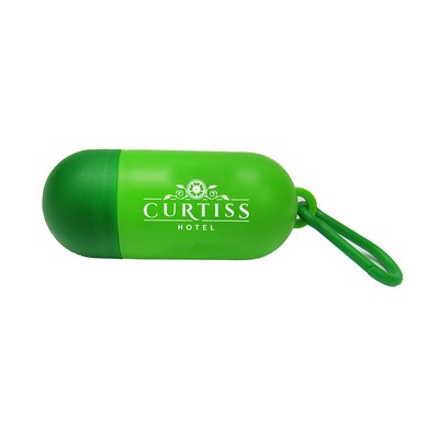 Two-Toned Capsule Shaped Pet Bag Dispenser - 1 Color Imprint