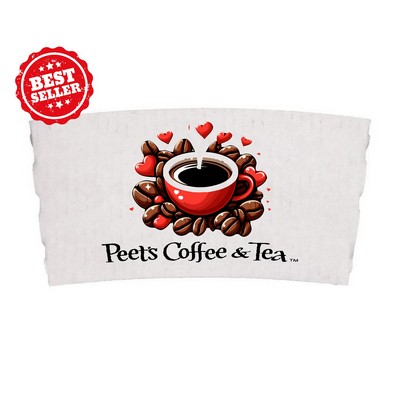 White Coffee Sleeves Fast - 12-20 oz. Custom Print