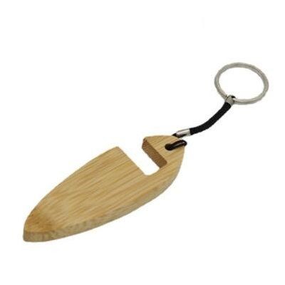 Style 1 Bamboo Phone Stand Keychain