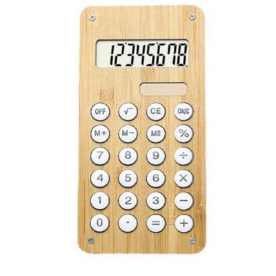 Solar Powered Electonic Bamboo Calculator