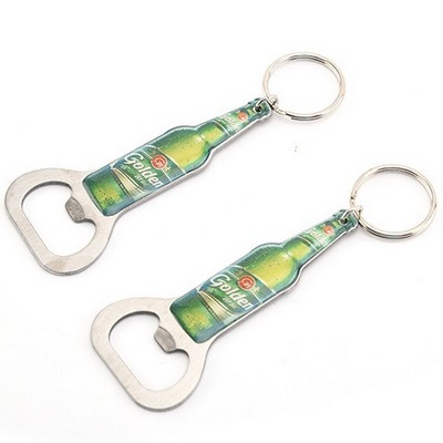 Bottle Shape Bottle Opener Keychain