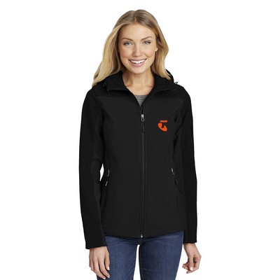 Port Authority® Ladies Hooded Core Soft Shell Jacket