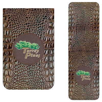 Crocodile Pattern Leather Scorecard Holder