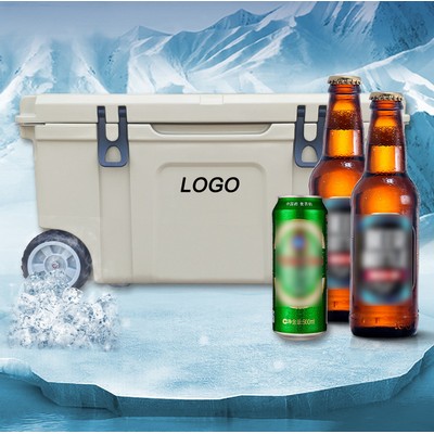 Large Portable 80QT hard Cooler with wheels