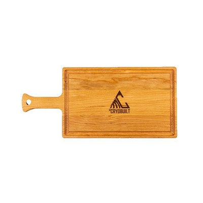 Cherry Service Board with Juice Groove and Handle 16-1/4"x7-1/2"x3/4"