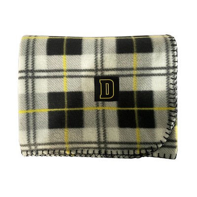 Plaid Print Fleece Triangle Pin Hemlock