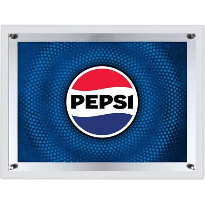 NEW! Acrylic LED Backlit Sign Vibrant Wall or Desk Decor, Size A4, Dimensions: 14.25" W x 10.75" H