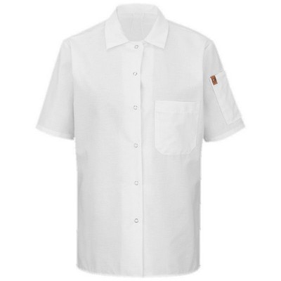 Red Kap™ Women's Short Sleeve Cook Shirt w/OilBlok & MIMIX™ - White