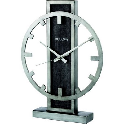 Bulova® Silver Streak Table Clock