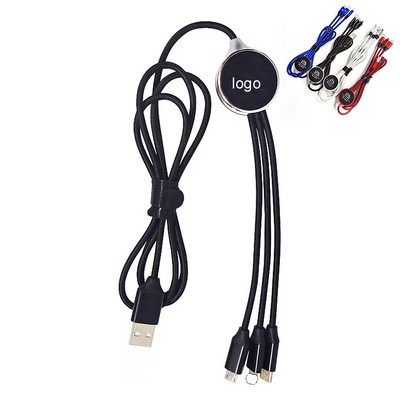 3-in-1 Multi-device Charging Cable with Keychain