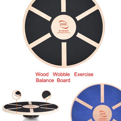 Wood Wobble Exercise Balance Board